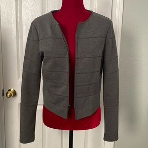 BCBGMaxAzria lightweight Gray tailored jacket Sz L